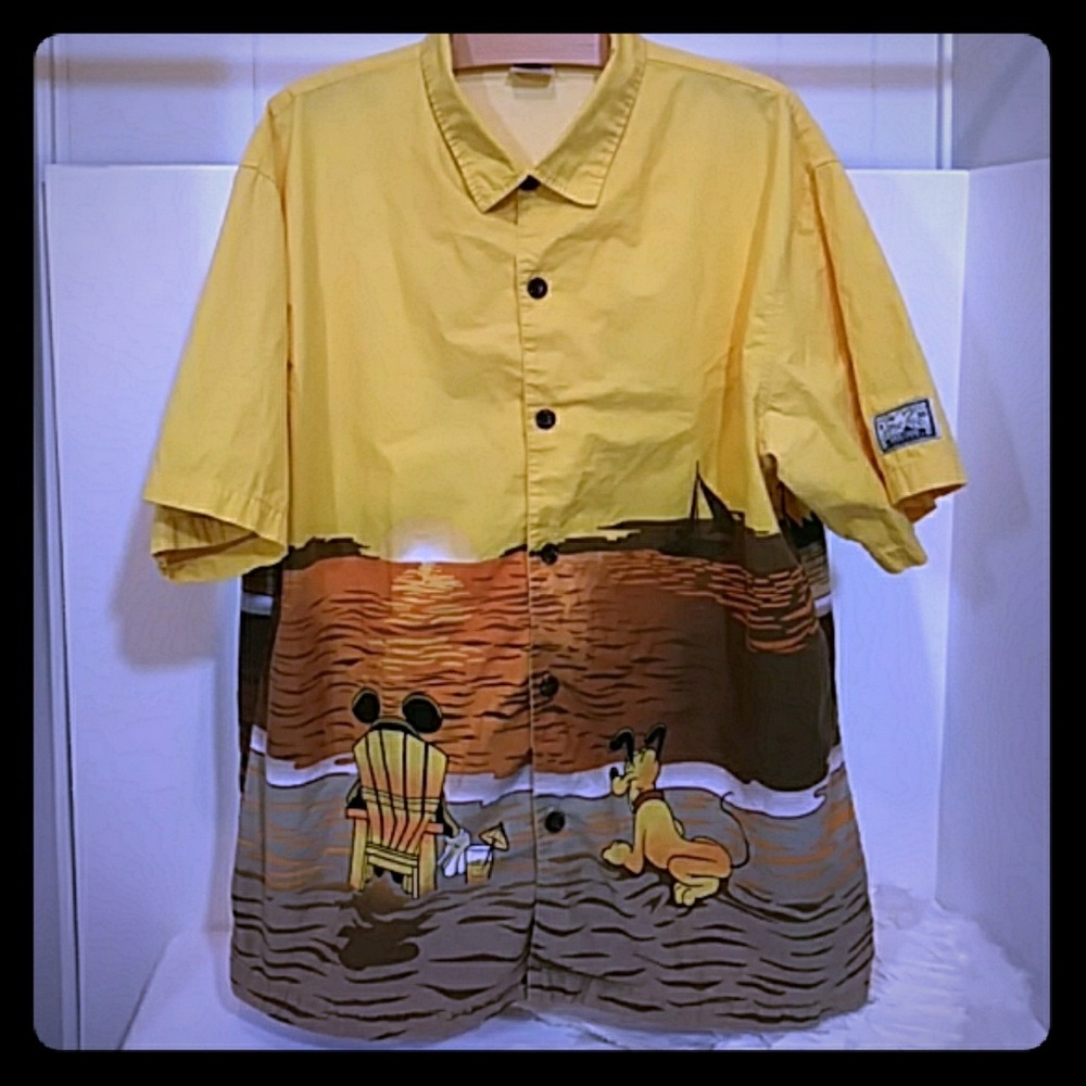 MICKEY MOUSE Disneyland Hawaiian camp shirt